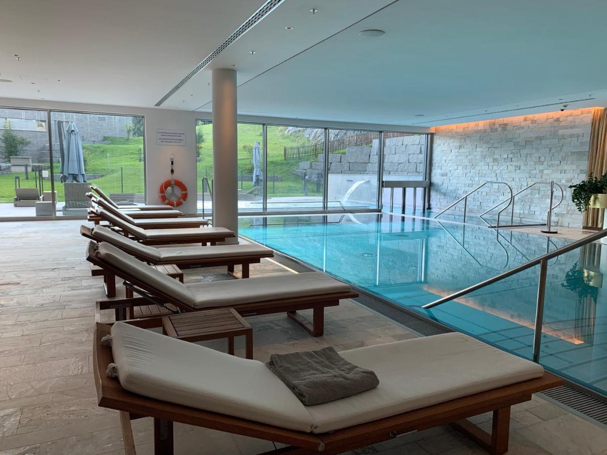 Luxury Panorama Apartment With Alpengold Spa Access Davos Eksteriør billede