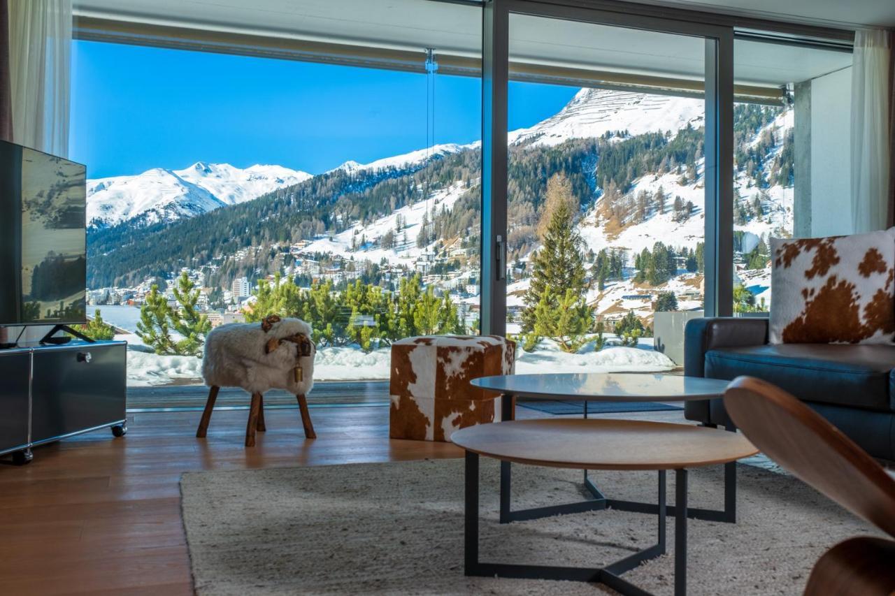 Luxury Panorama Apartment With Alpengold Spa Access Davos Eksteriør billede